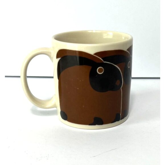 Vintage Taylor & Ng Mug 1983 Minimals Brown Rabbit Bunny San Francisco Japan - Picture 4 of 7
